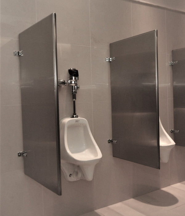 PA WHUS - SS 18" & 24"  -  Partition Stainless Steel Wall Hung Urinal Screen