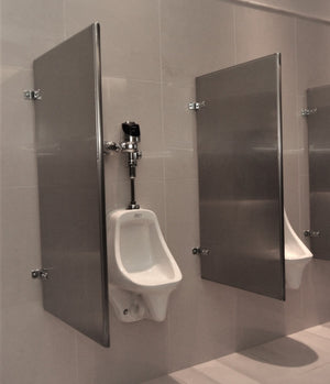 PA WHUS - SS 18" & 24"  -  Partition Stainless Steel Wall Hung Urinal Screen